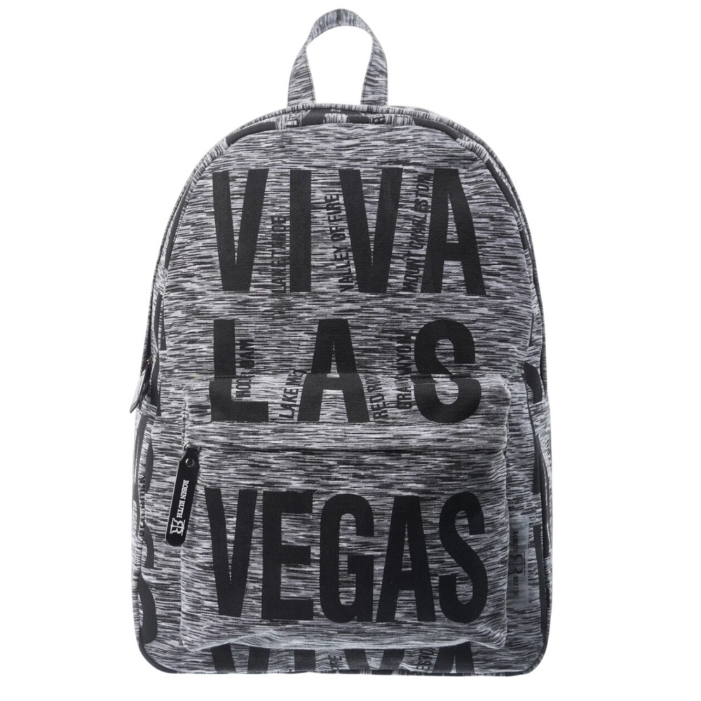 Robin Ruth Viva Las Vegas Grey Signature Athletic Graphic Backpack Bag